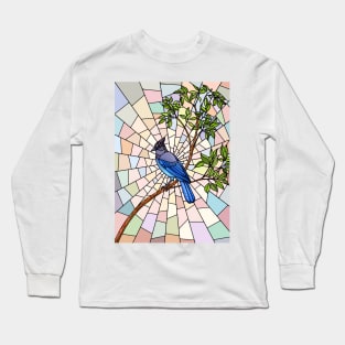 Steller's Jay In Glass Long Sleeve T-Shirt